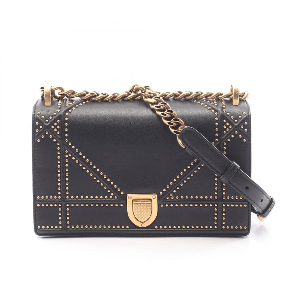 Christian Dior Dior DIORAMA Studded Shoulder Bag/Handbag, Leather, Women's, B...